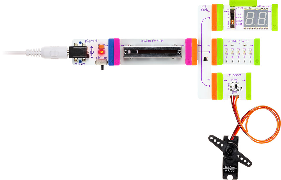 littleBits spájanie prvkov